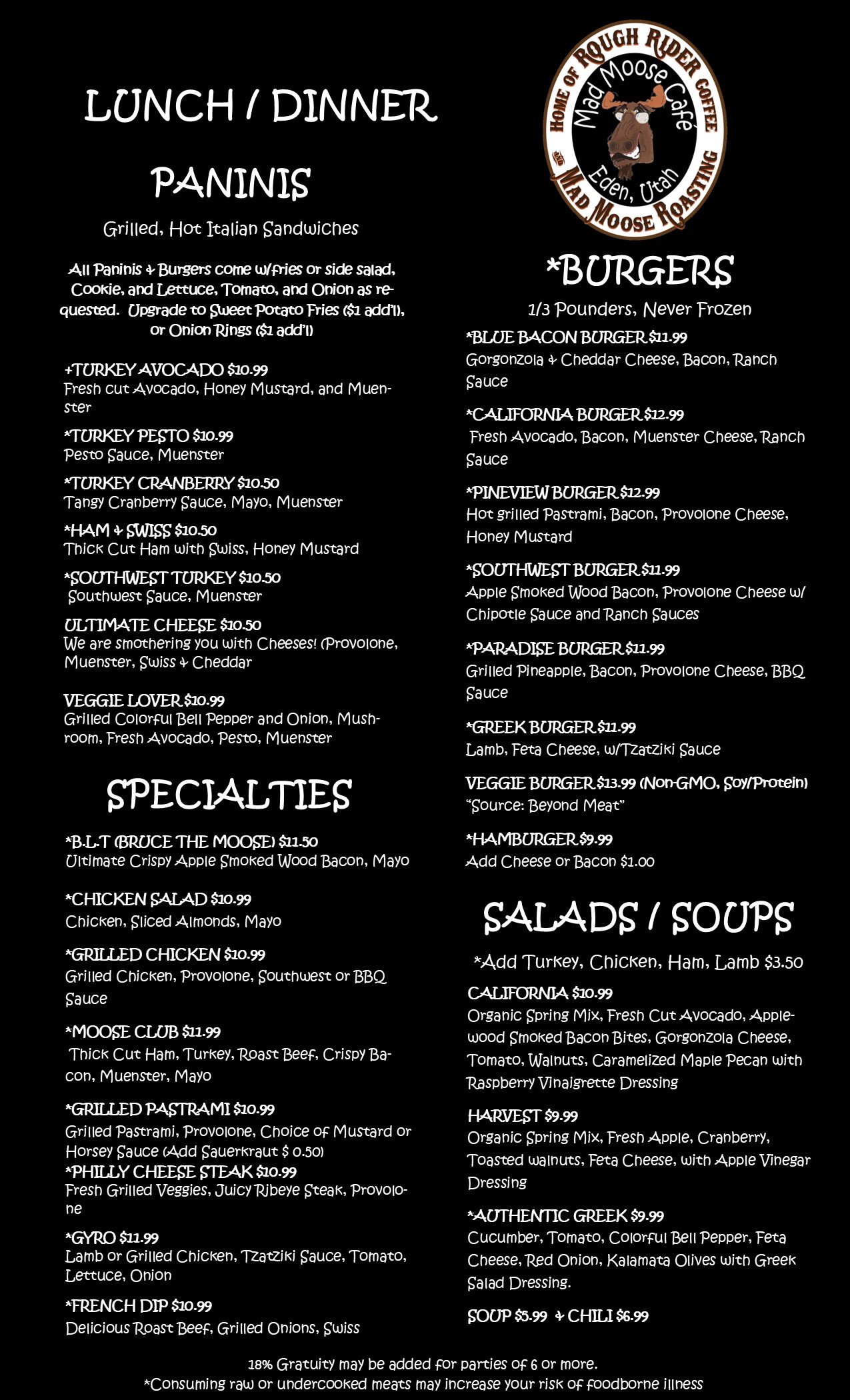 Download Menu Mad Moose Cafe